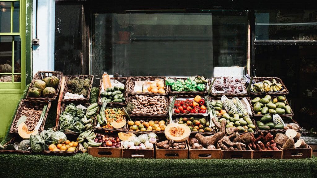 Fresh fruits and vegetables display-How to Reset Your Body in 24 Hours