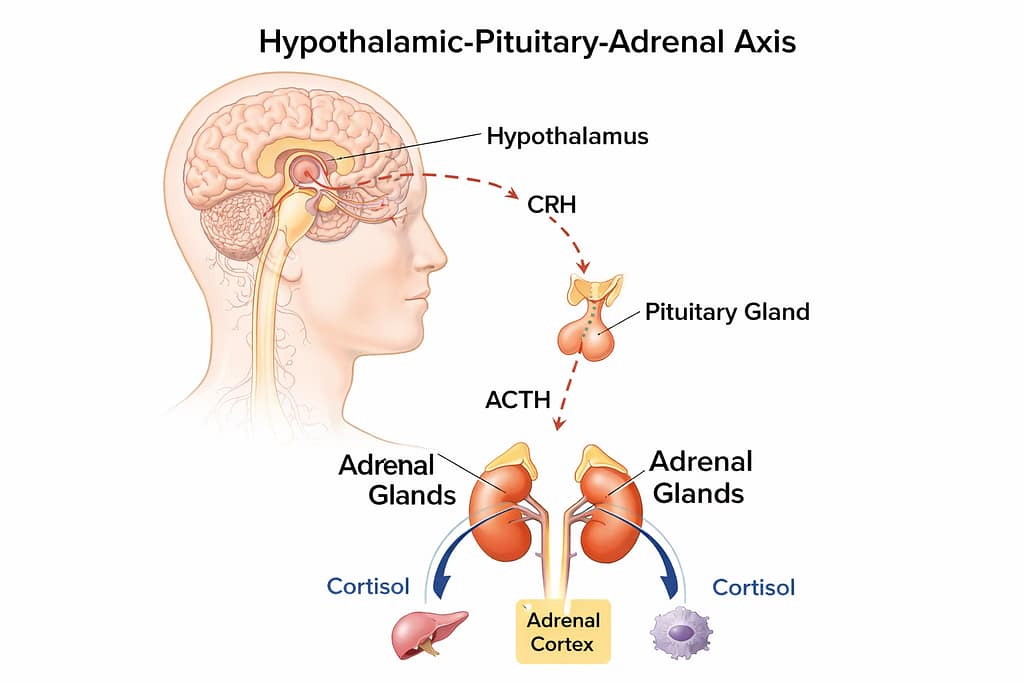 An image of The hypothalamic–pituitary–adrenal axis